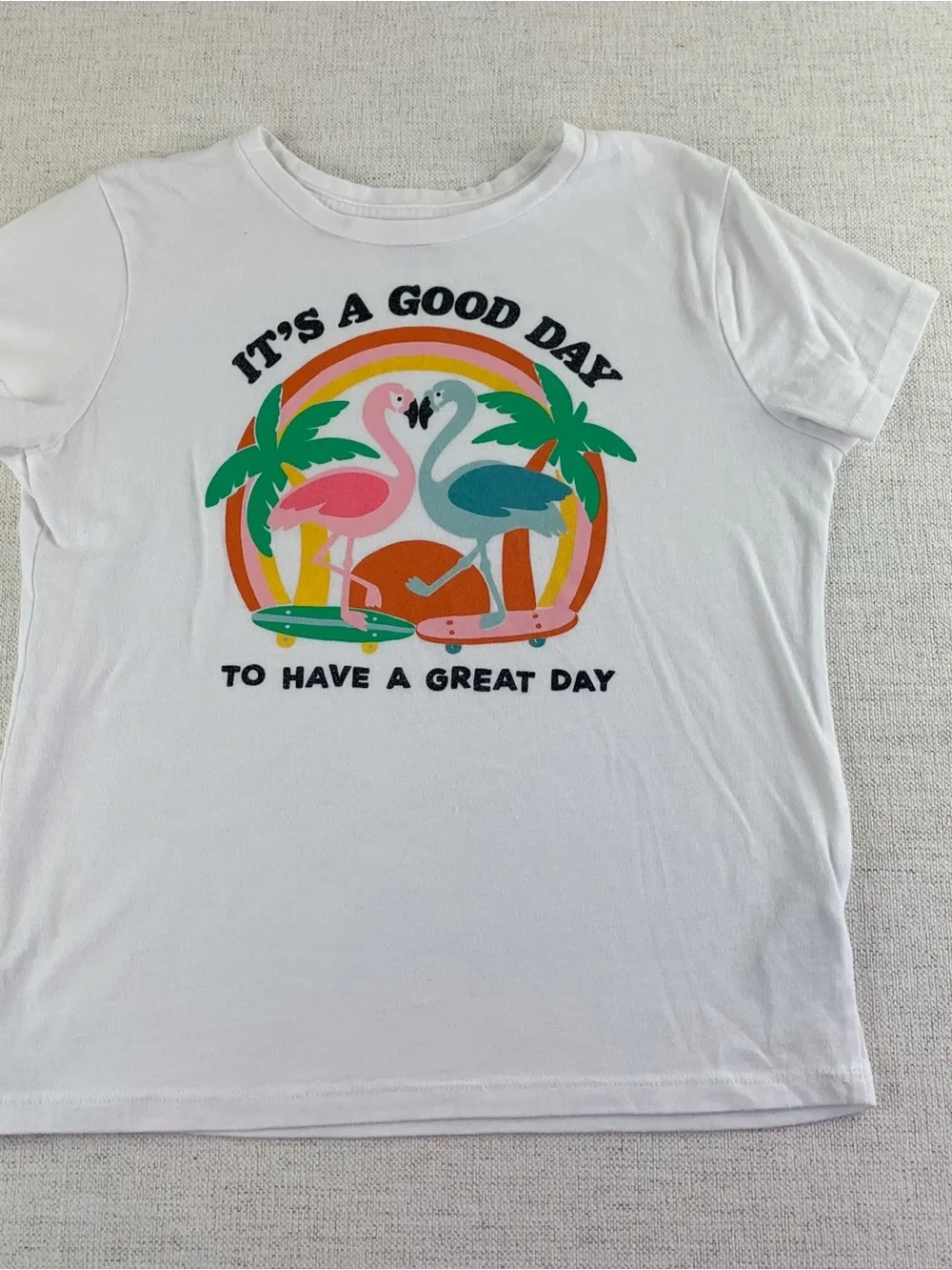 Lot of 2 Old‎ Navy girl's Unicorn Graphic Tee with Rainbow Accents short sleeve